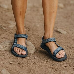 TEVA Blue Black Summer Walking Hiking Water Shoes Sandals 6576   Women's Size 7